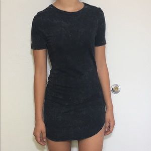 Mineral wash black tshirt dress